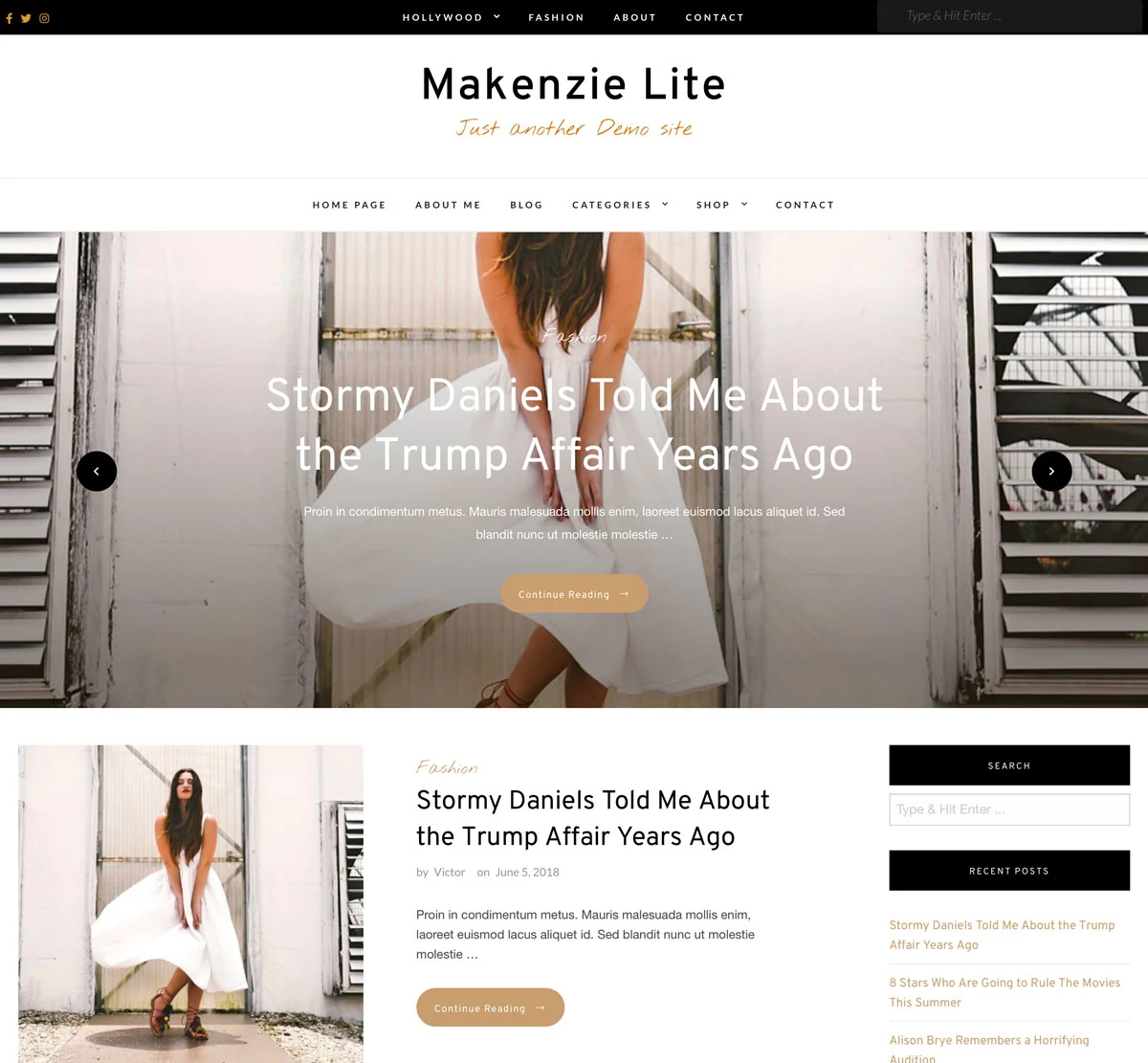 Makenzie Lite WordPress Theme